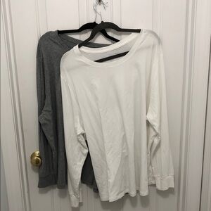 NWOaT Terra & Sky Women's Long Sleeve tshirts in White and Gray